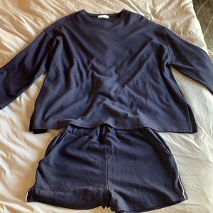 OAK + FORT Sweatshirt & Shorts Set